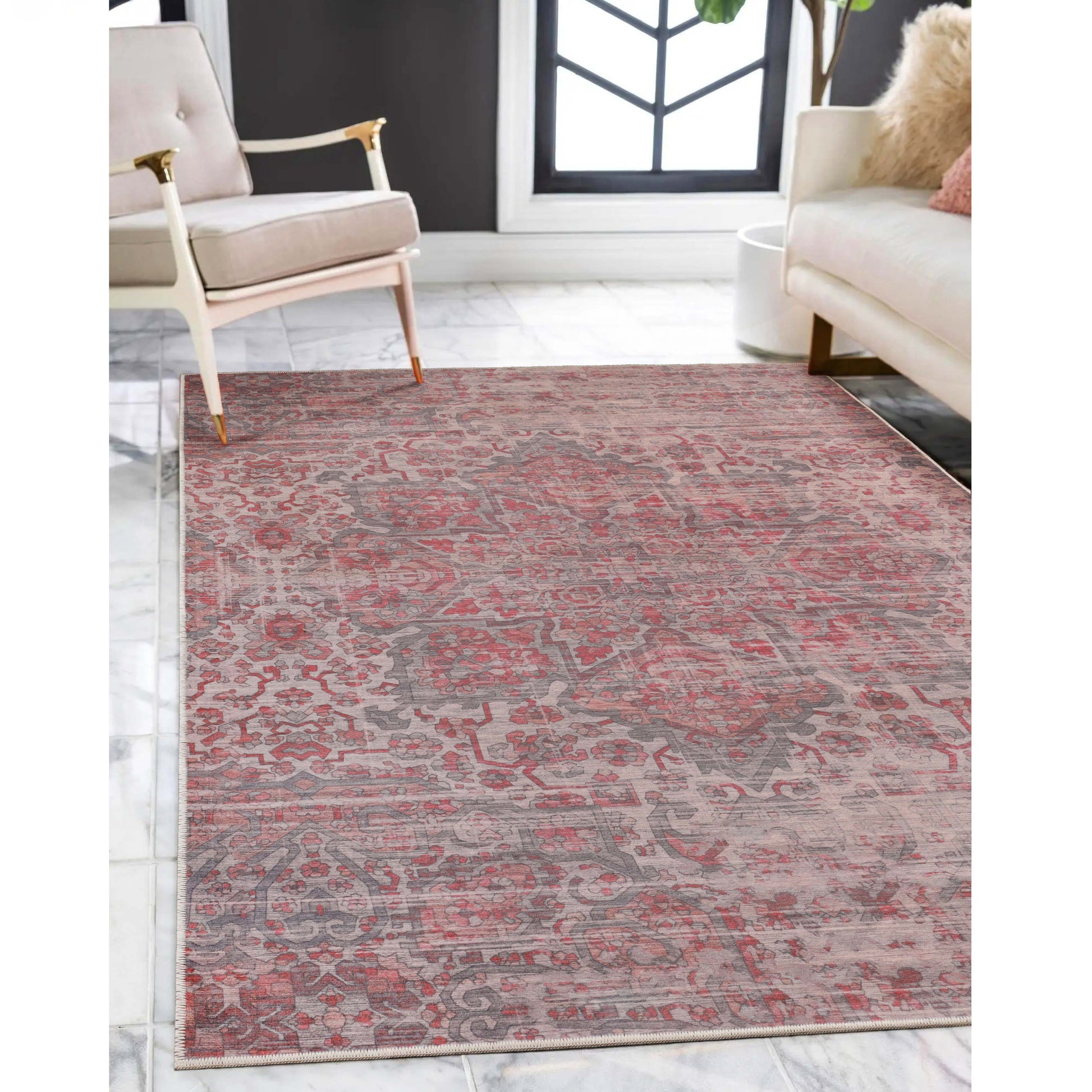 Manakin Bohemian Medallion Non-Slip Washable Indoor Area Rug or Runner