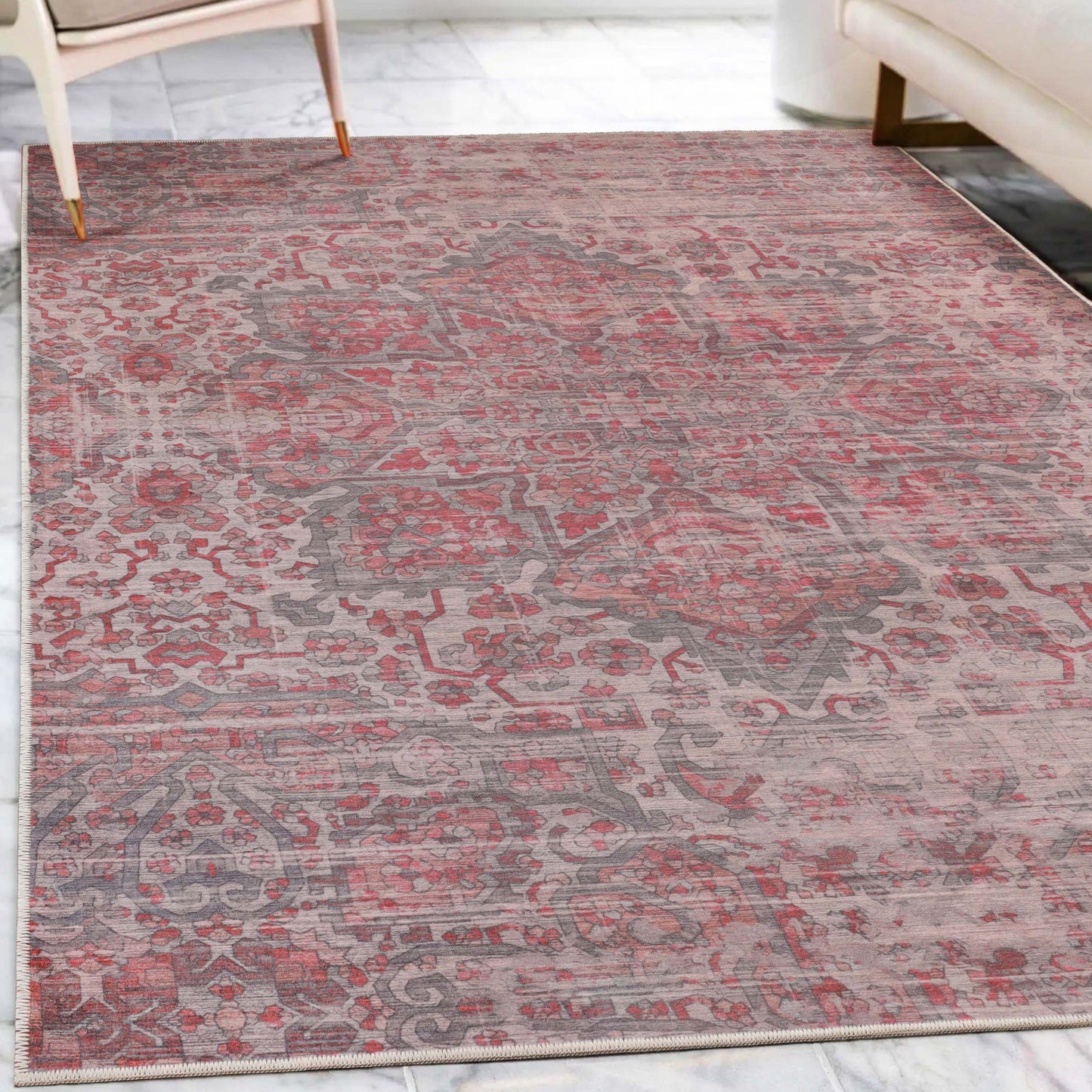 Manakin Bohemian Medallion Non-Slip Washable Indoor Area Rug or Runner