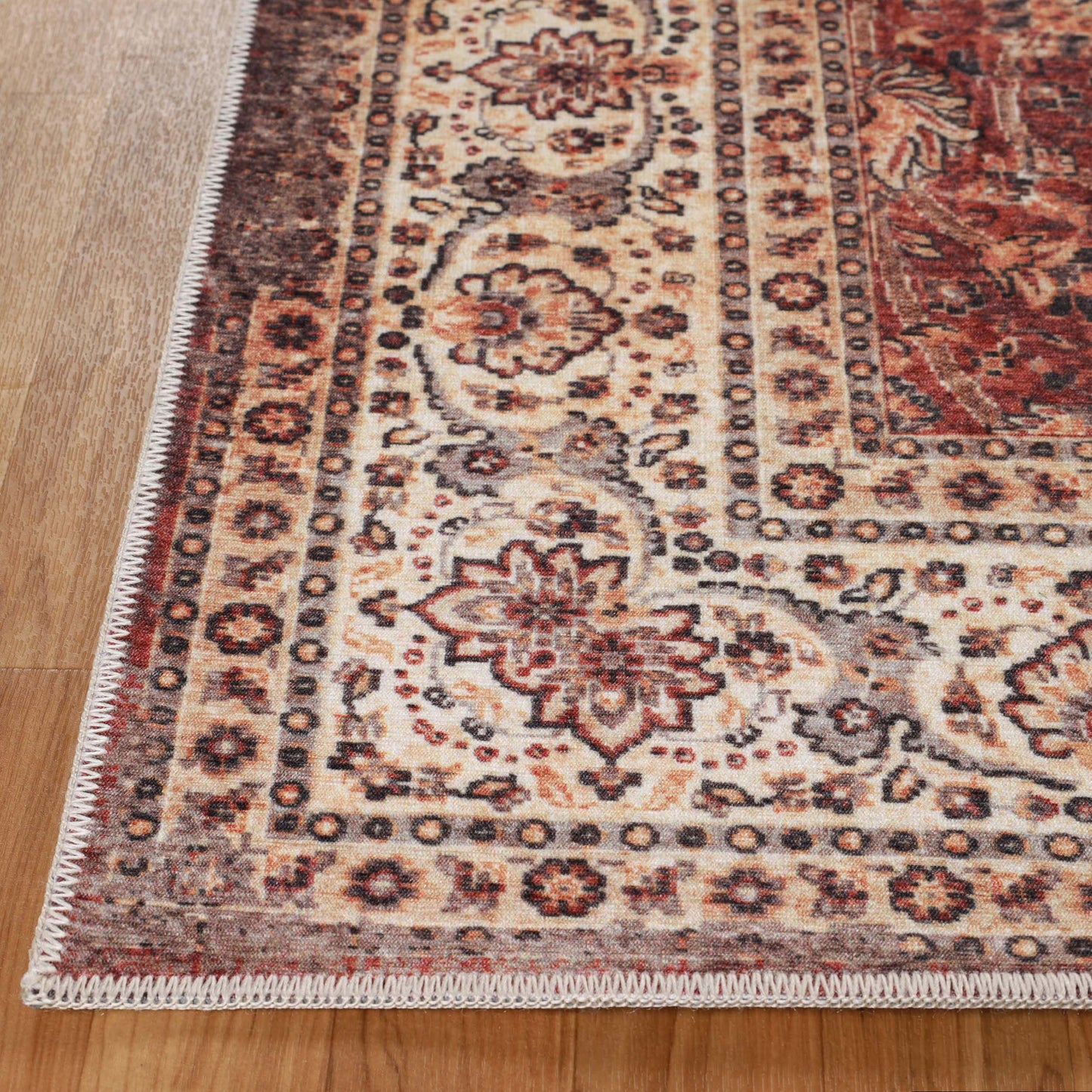 Toucan Geometric Medallion Non-Slip Washable Indoor Area Rug or Runner