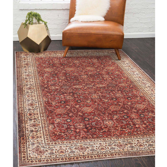 Toucan Geometric Medallion Non-Slip Washable Indoor Area Rug or Runner