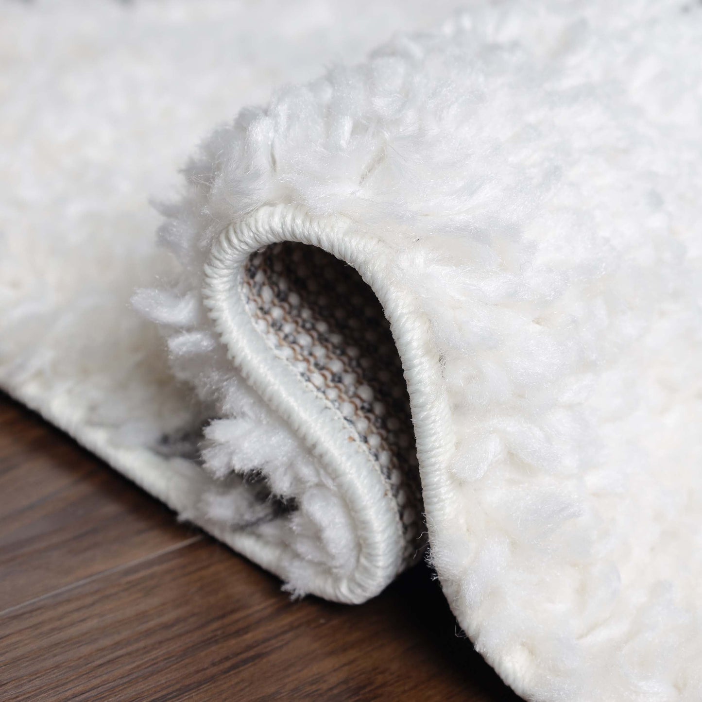 Superior Botanical Indoor Plush Shag Transitional Area Rug - Cream-Black