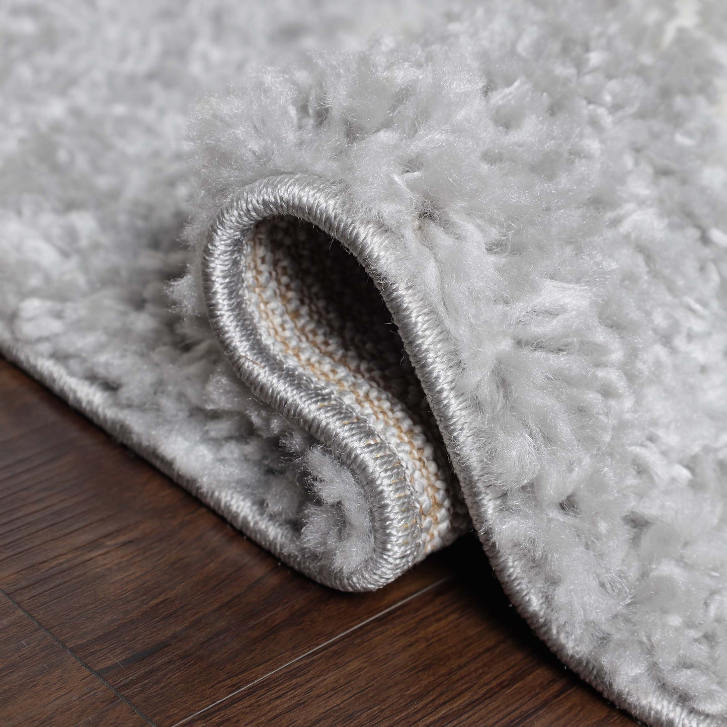 Superior Botanical Indoor Plush Shag Transitional Area Rug - Cream-Grey