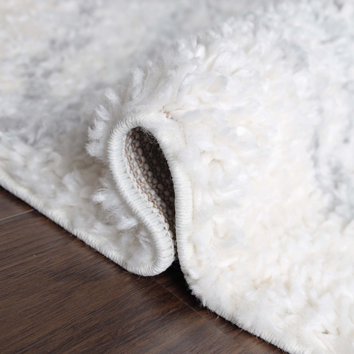 Superior Botanical Indoor Plush Shag Transitional Area Rug - Grey-Cream