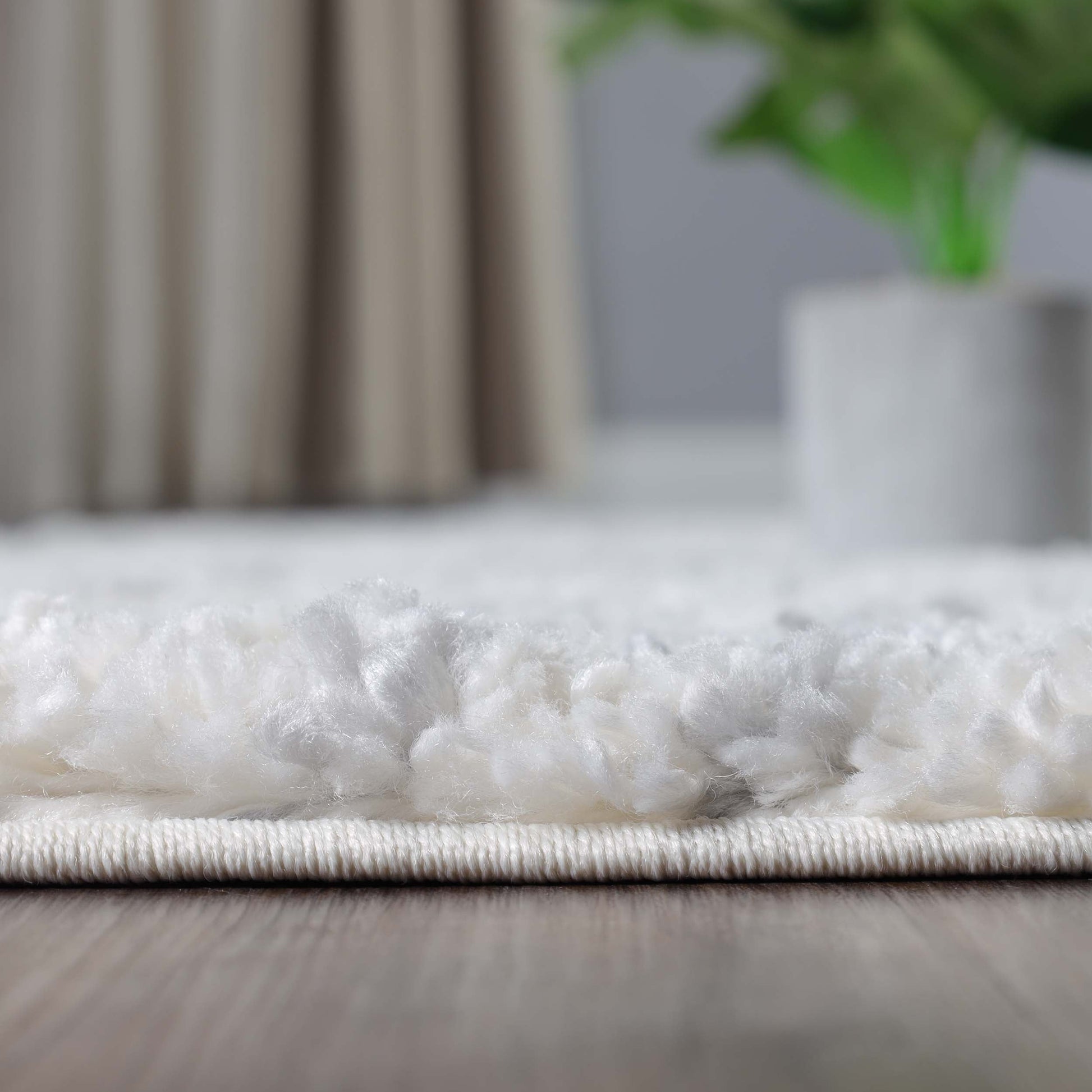 Superior Botanical Indoor Plush Shag Transitional Area Rug - Grey-Cream