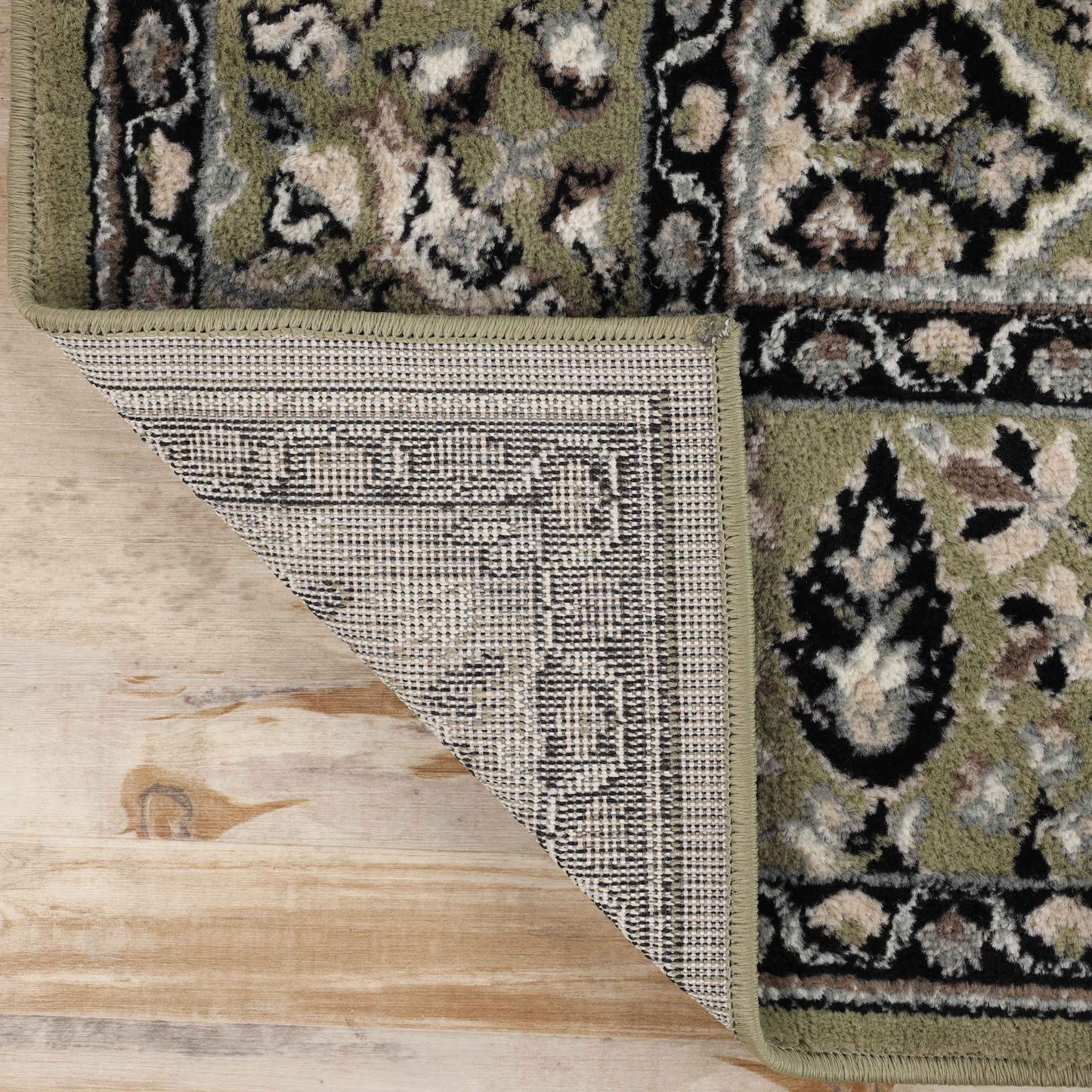 Radcliffe Traditional Floral Medallion Indoor Area Rug or Runner Rug - Green