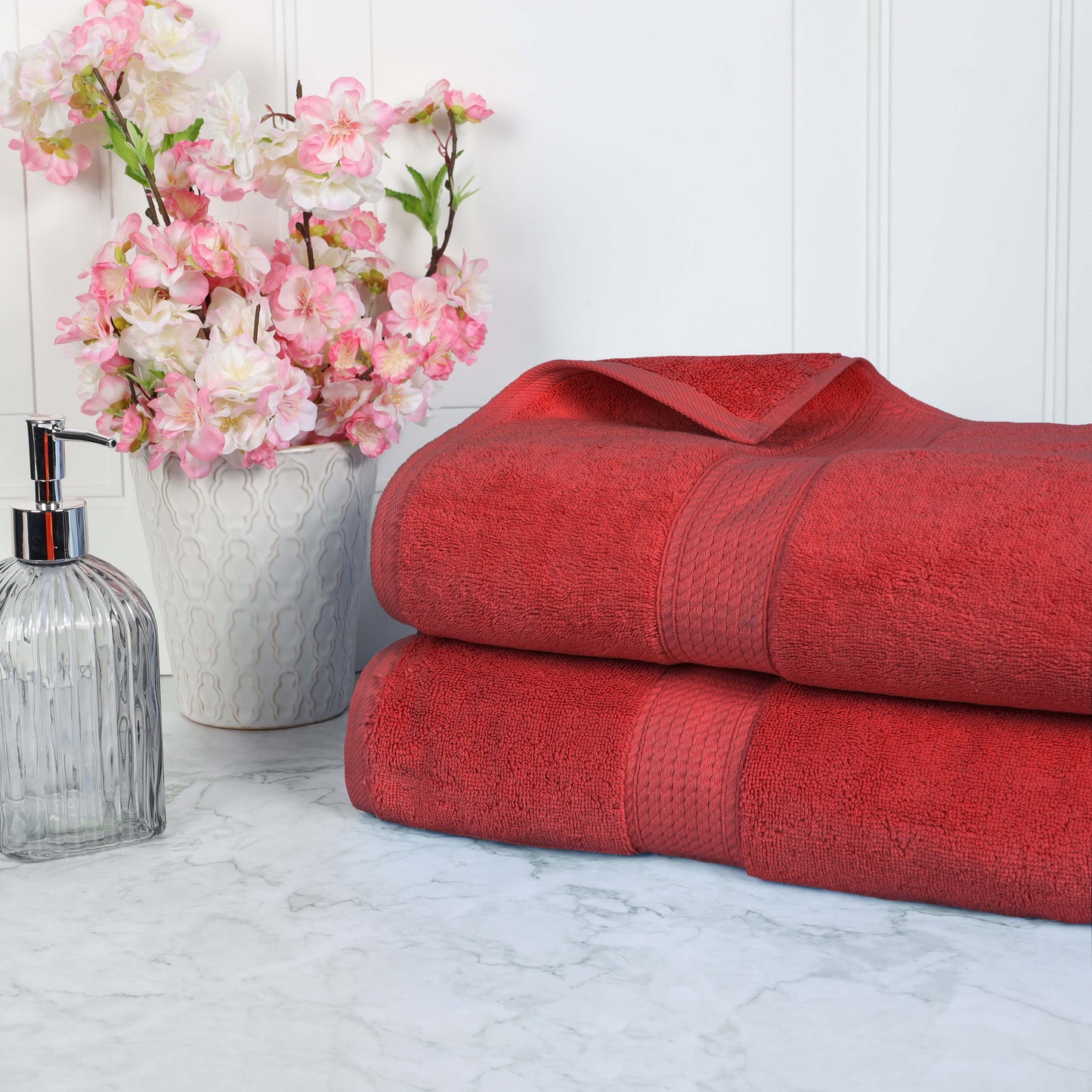 Madison Egyptian Cotton Pile Plush Heavyweight Bath Sheet Set of 2