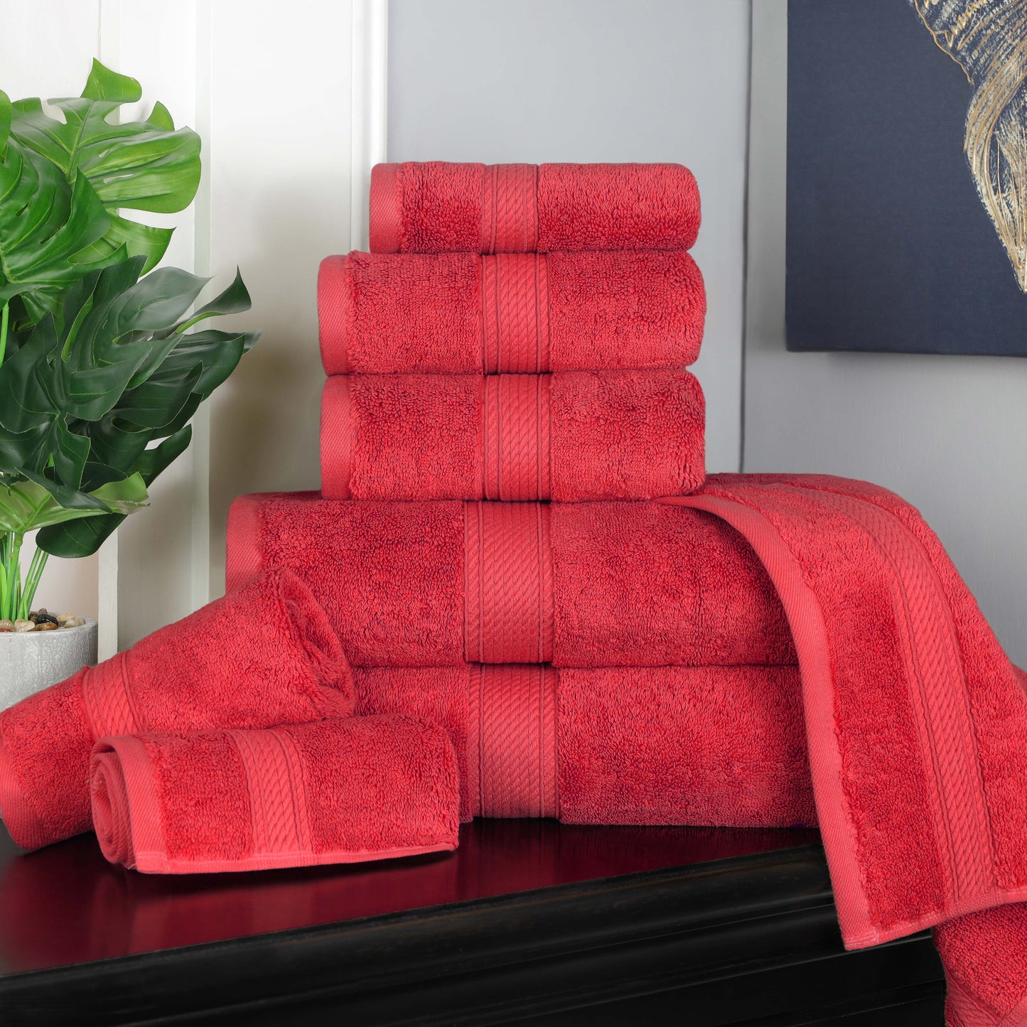 Madison Egyptian Cotton Pile Plush Heavyweight 8 Piece Towel Set