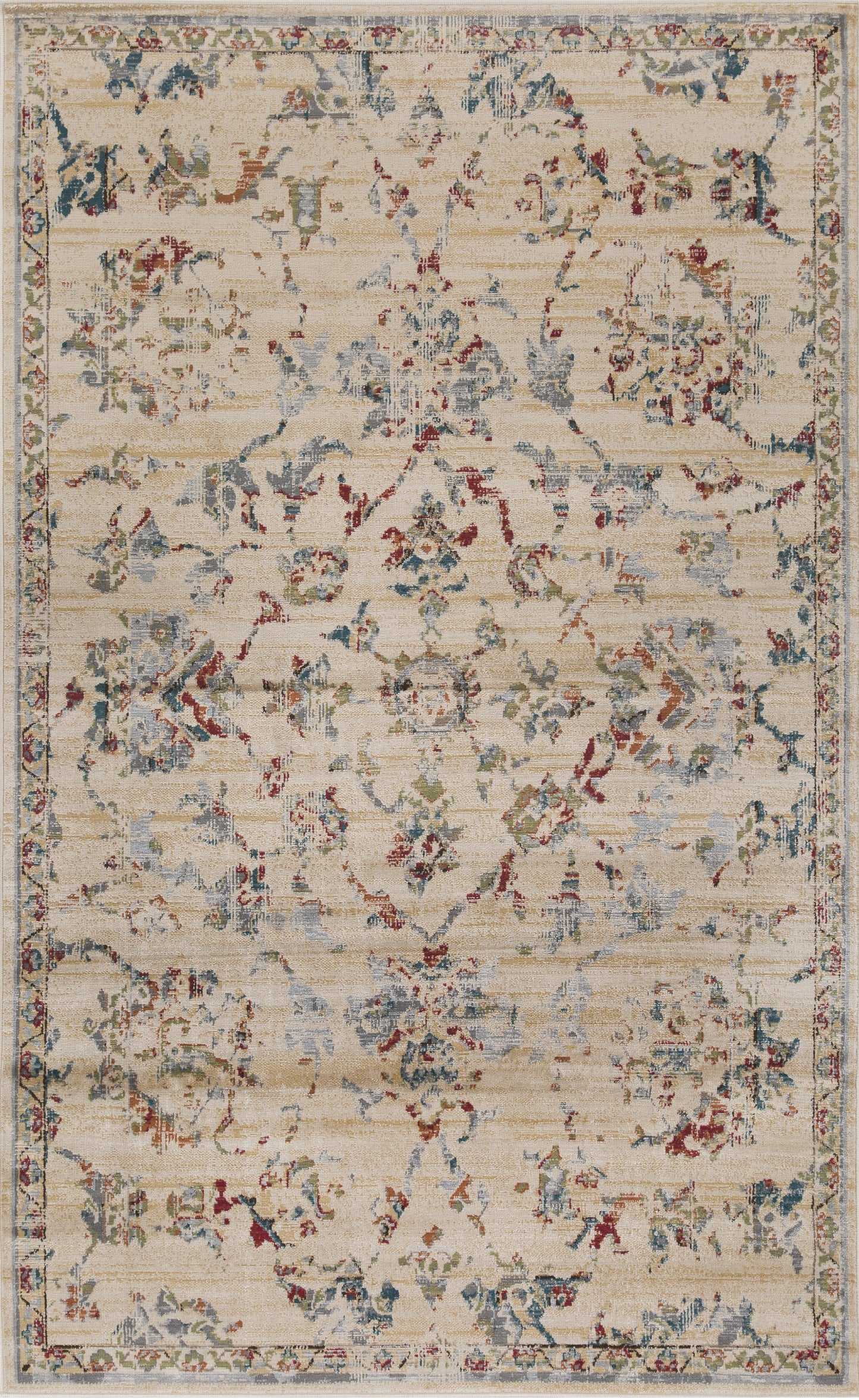 Superior Basilio Modern Farmhouse Medallion Indoor Area Rug Or Runner Rug Or Door Mat - Red