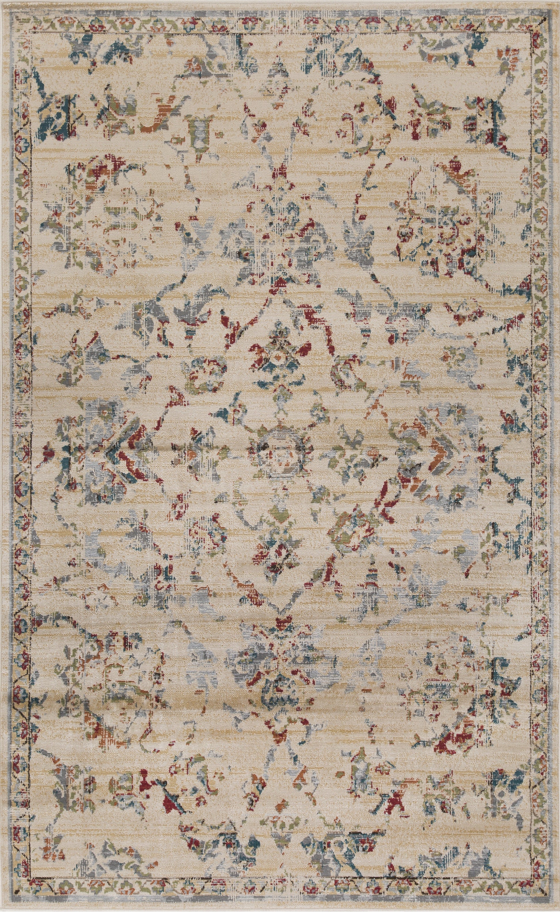 Superior Basilio Modern Farmhouse Medallion Indoor Area Rug Or Runner Rug Or Door Mat - Red