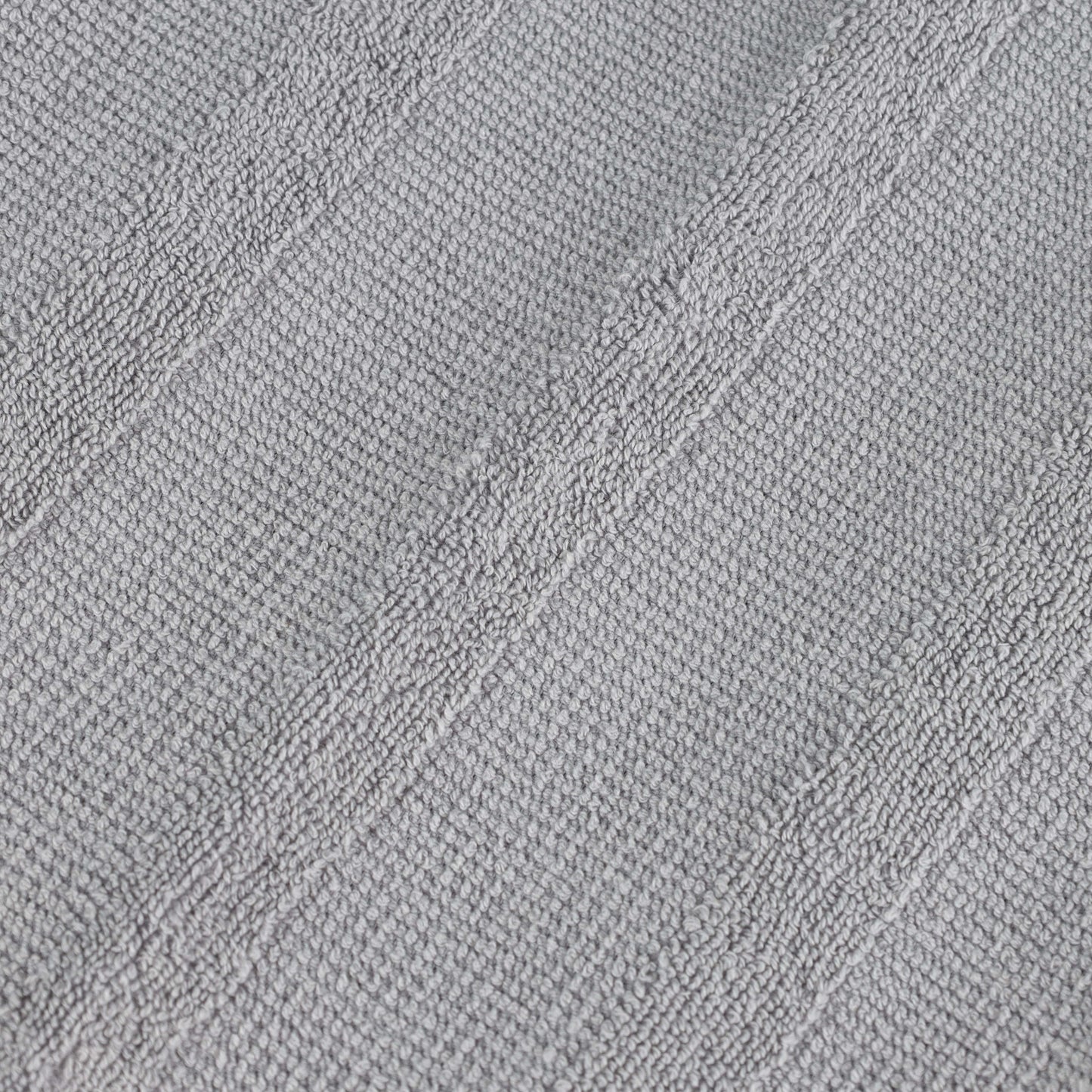 Roma Cotton Ribbed Textured Soft Absorbent 12 Piece Assorted Towel Set - Silver