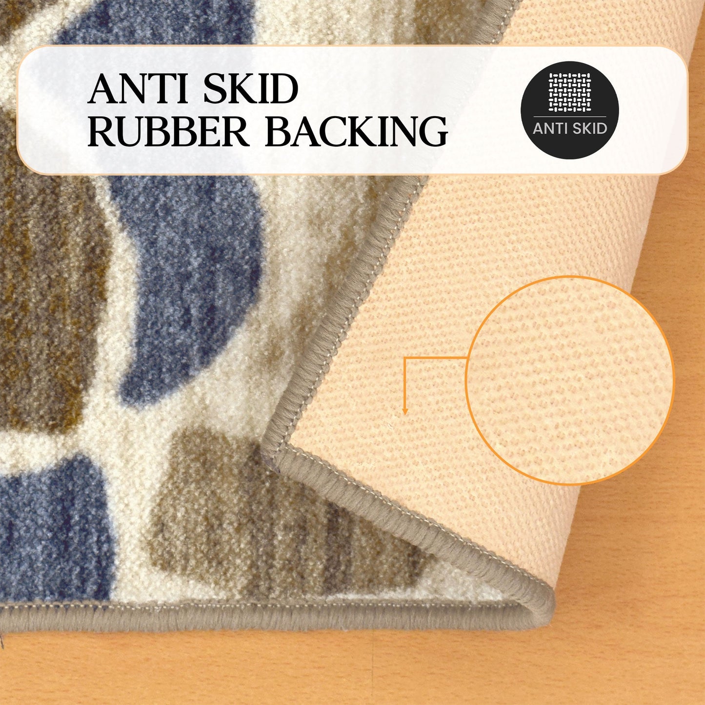 Superior Roselyn Floral Indoor Washable Area Rug - Beige