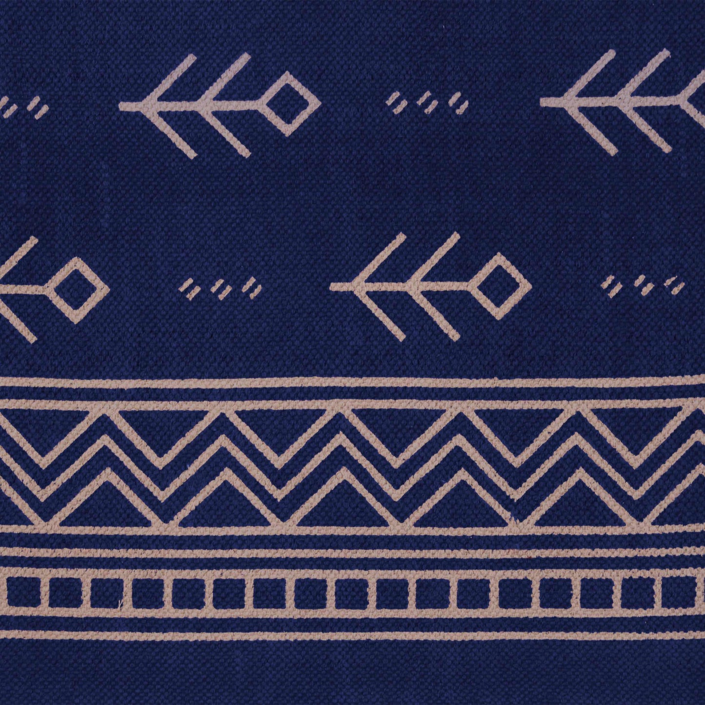 Superior Royal Club Southwestern Diamond Tribal Cotton Indoor Area Rug - Blue