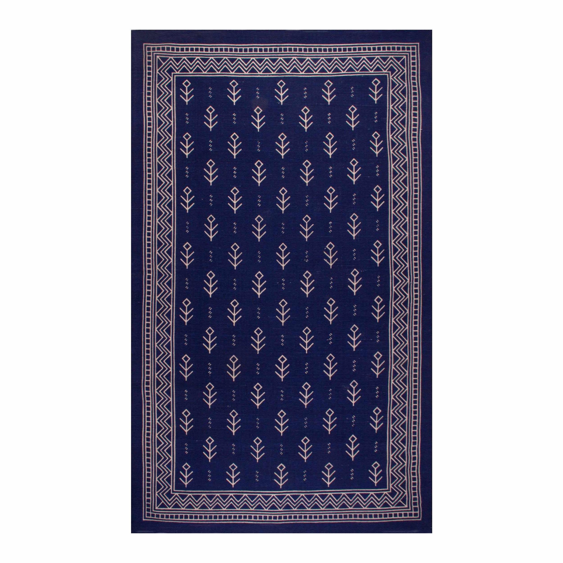 Superior Royal Club Southwestern Diamond Tribal Cotton Indoor Area Rug - Blue