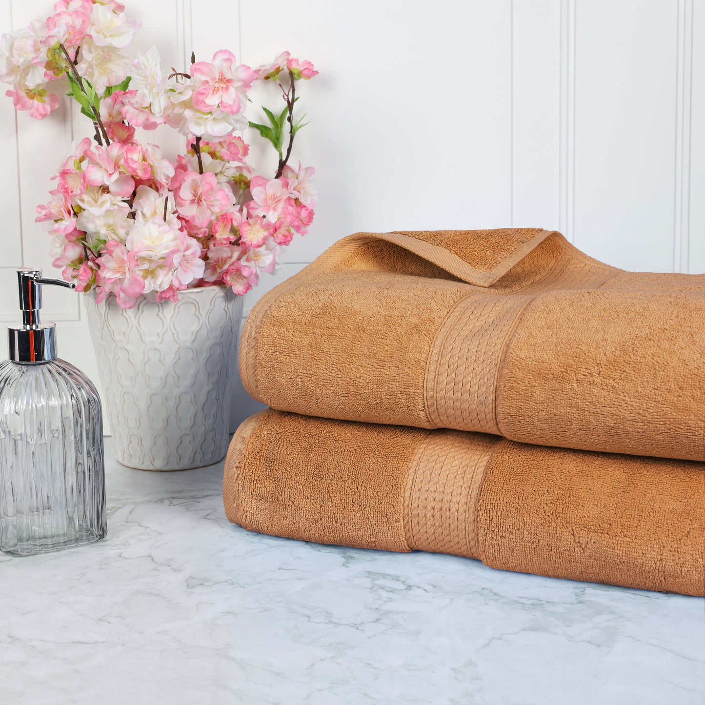 Madison Egyptian Cotton Pile Plush Heavyweight Bath Sheet Set of 2