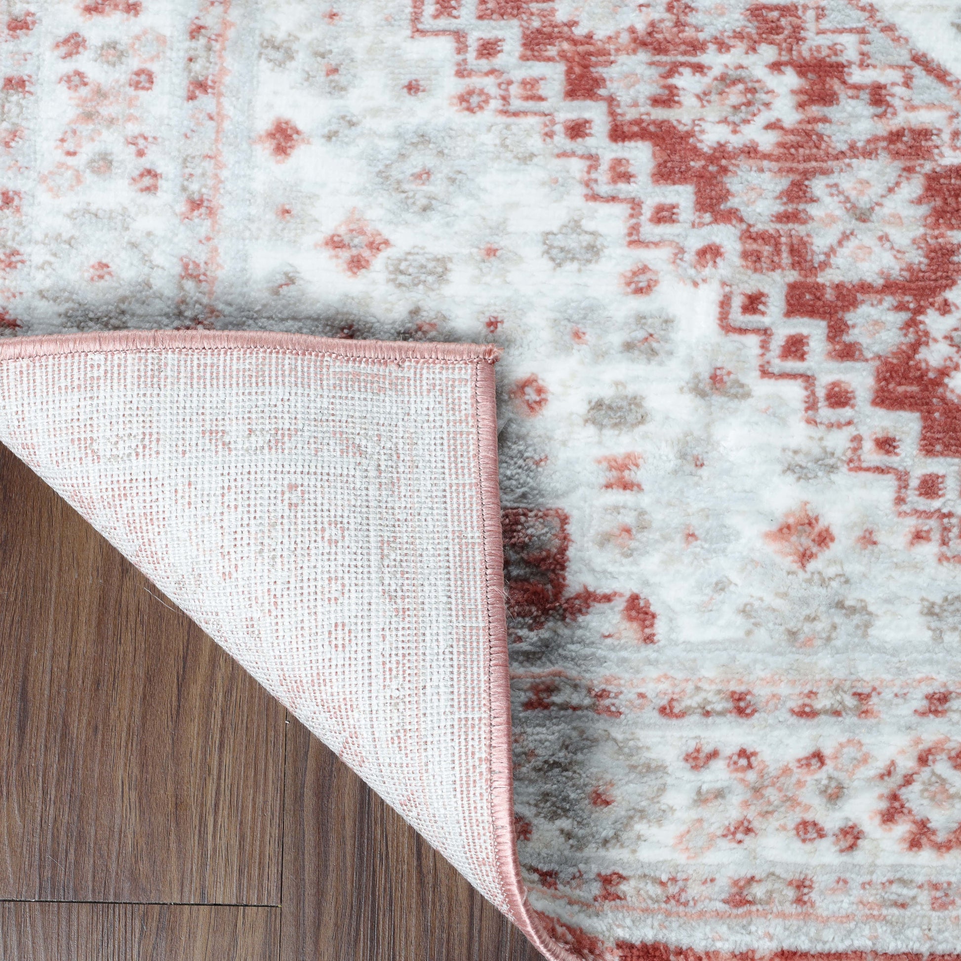 Layland Classic Vintage Medallion Indoor Area Rug or Runner - Rust
