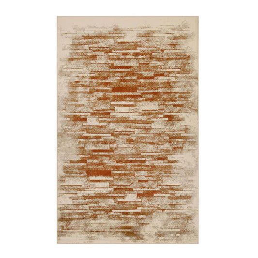 Abstract Graphic Design Indoor Area Rug or Runner Rug - Rust