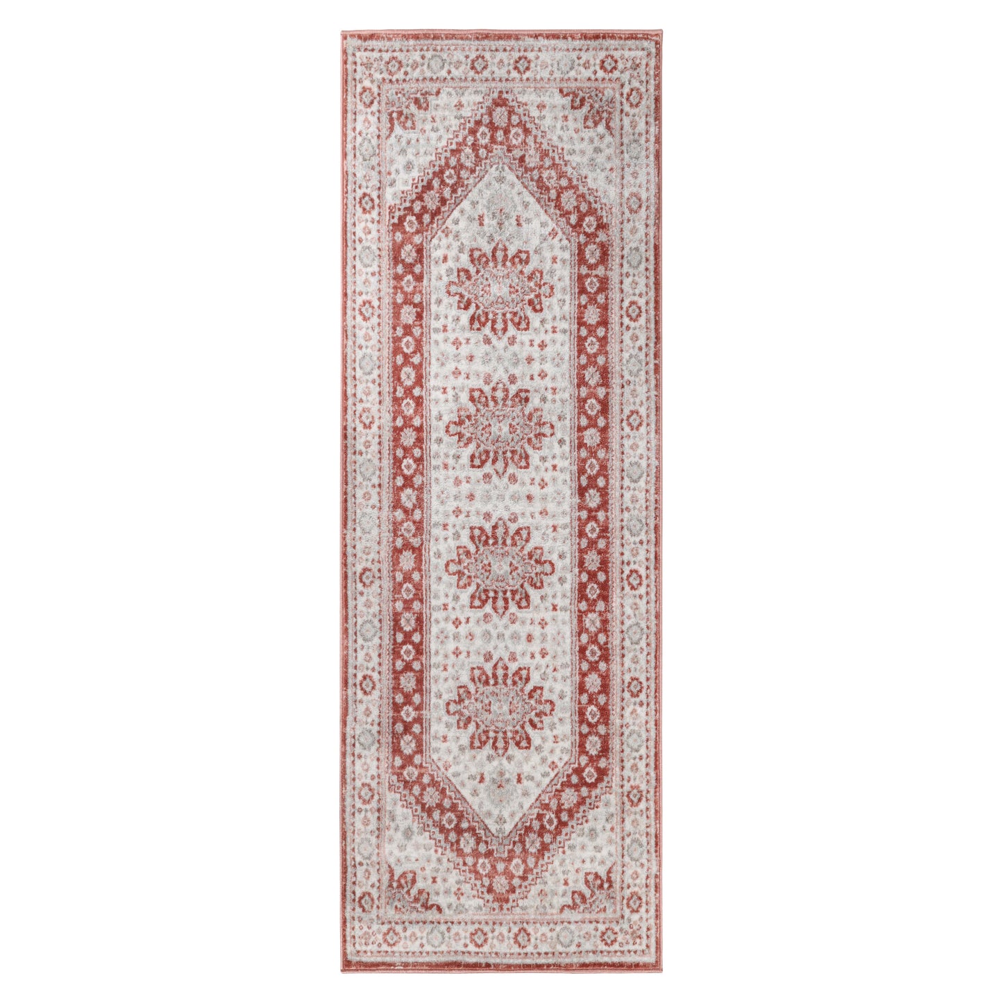 Layland Classic Vintage Medallion Indoor Area Rug or Runner - Rust