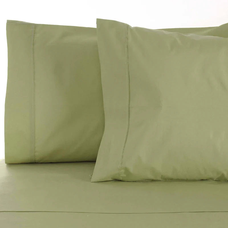Egyptian Cotton 530 Thread Count Solid Pillowcases Set of 2 - Sage