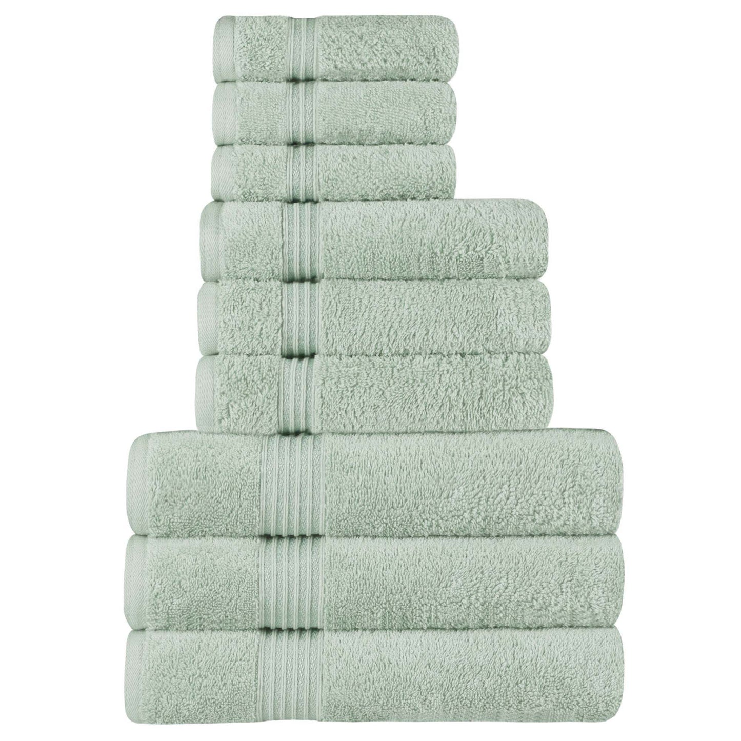 Heritage Egyptian Cotton Plush Absorbent Luxury 9 Piece Towel Set