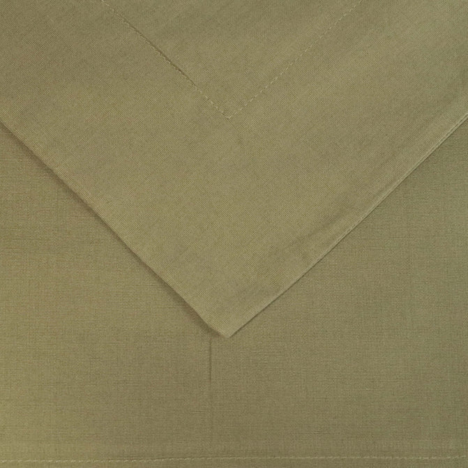 Cotton Percale Modern Traditional Duvet Cover Set - Sage