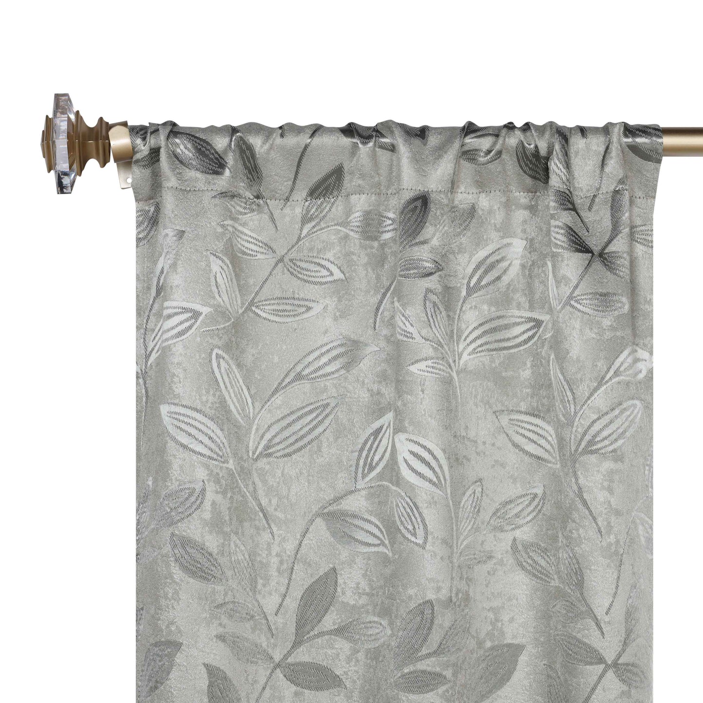 Leaves Room Darkening Washable Blackout Curtain Panels, Set of 2