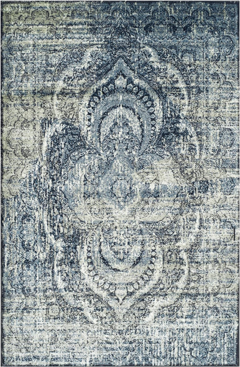 Salford Modern Medallion Non-Slip Indoor Area Rug or Runner