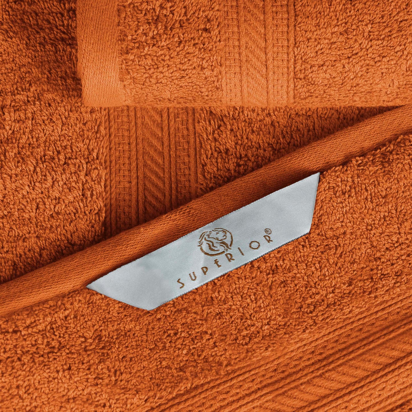 Cotton Heavyweight Absorbent Plush 8 Piece Towel Set - Sandstone