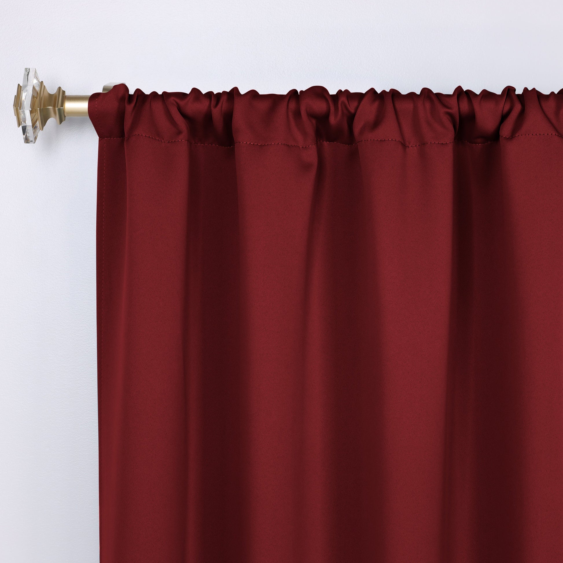 Solid Room Darkening Rod Pocket Blackout Curtain Panels, Set of 2 - Sangaria