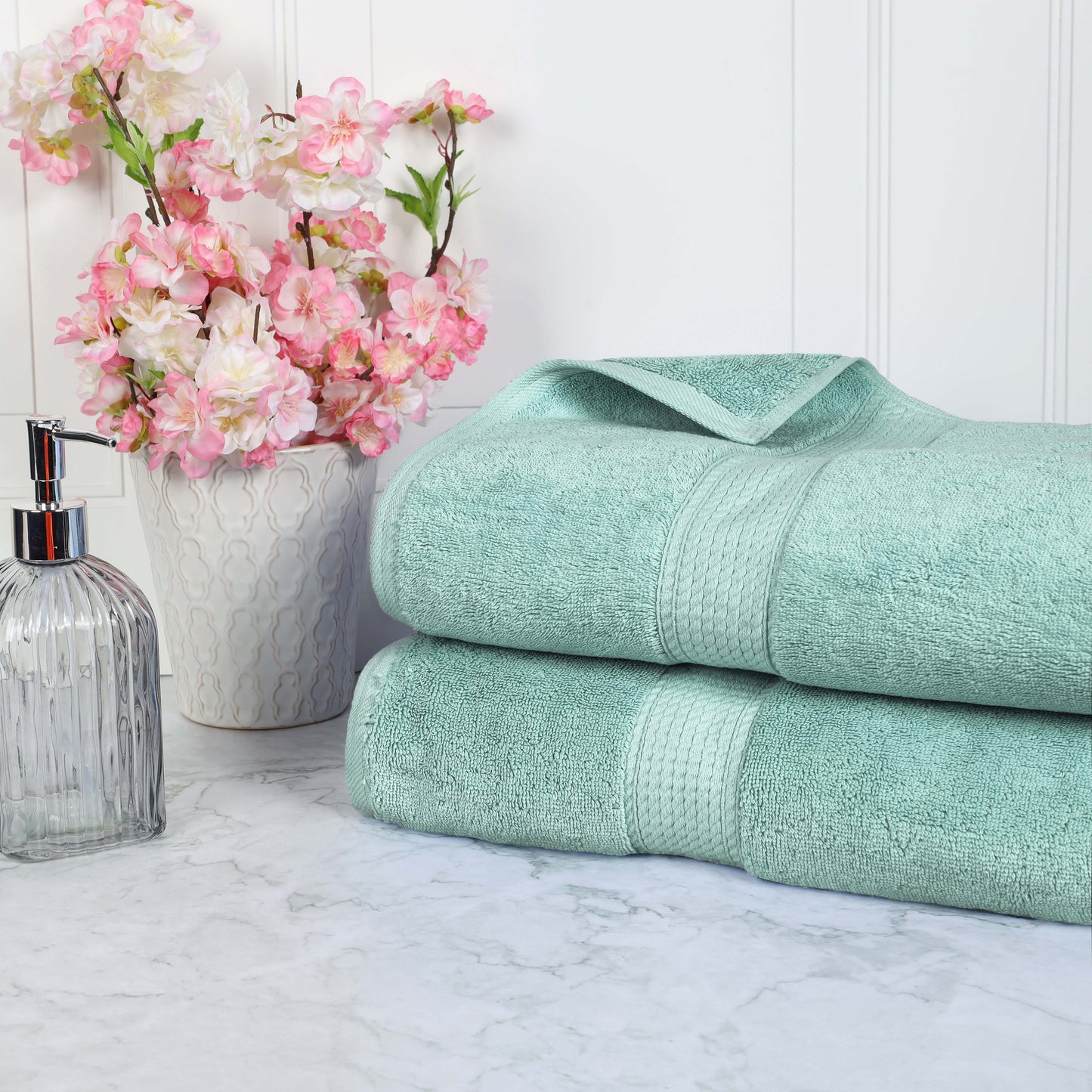 Madison Egyptian Cotton Pile Plush Heavyweight Bath Sheet Set of 2