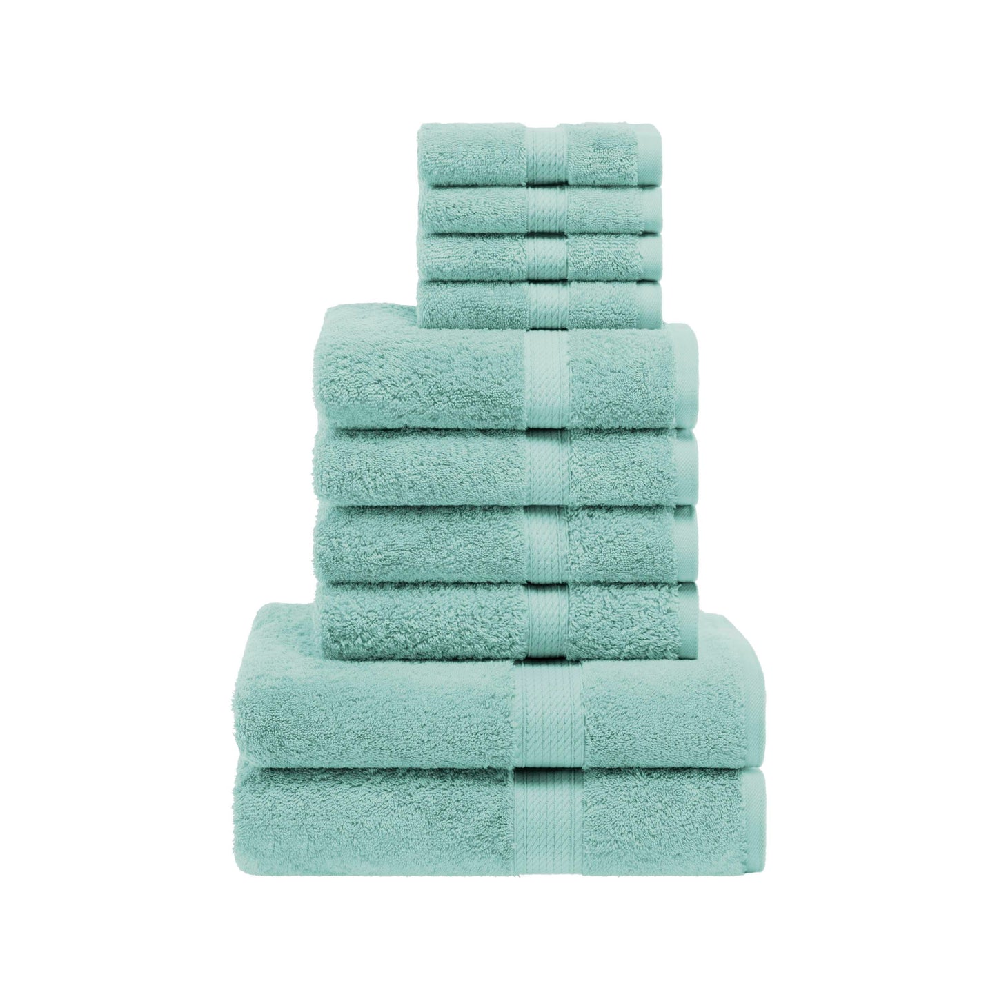 Madison Egyptian Cotton Pile Plush Heavyweight 10 Piece Towel Set