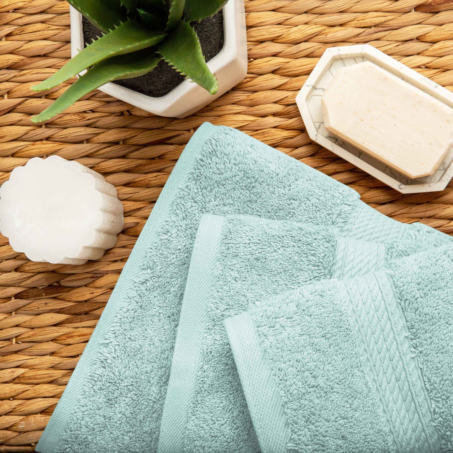 Madison Egyptian Cotton Pile Plush Heavyweight 6 Piece Towel Set