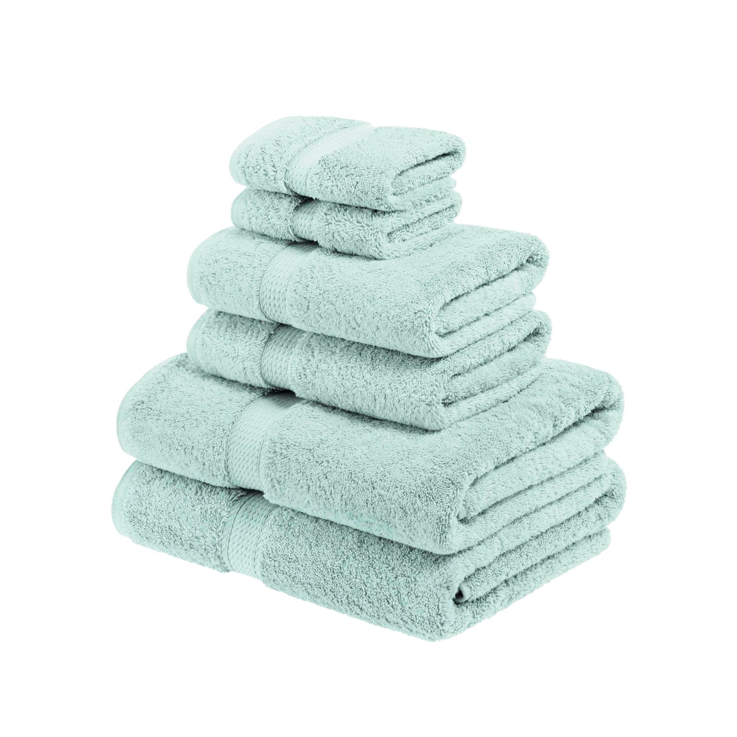 Madison Egyptian Cotton Pile Plush Heavyweight 6 Piece Towel Set