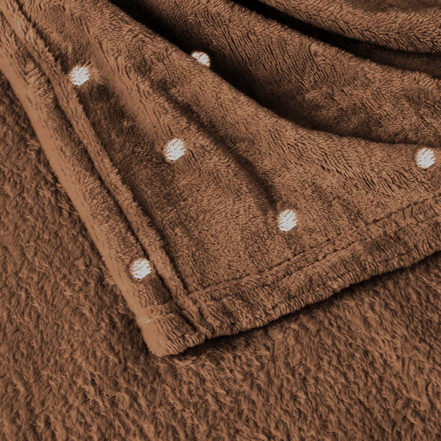 Fleece Plush Medium Weight Fluffy Soft Decorative Blanket Or Throw - Sepia