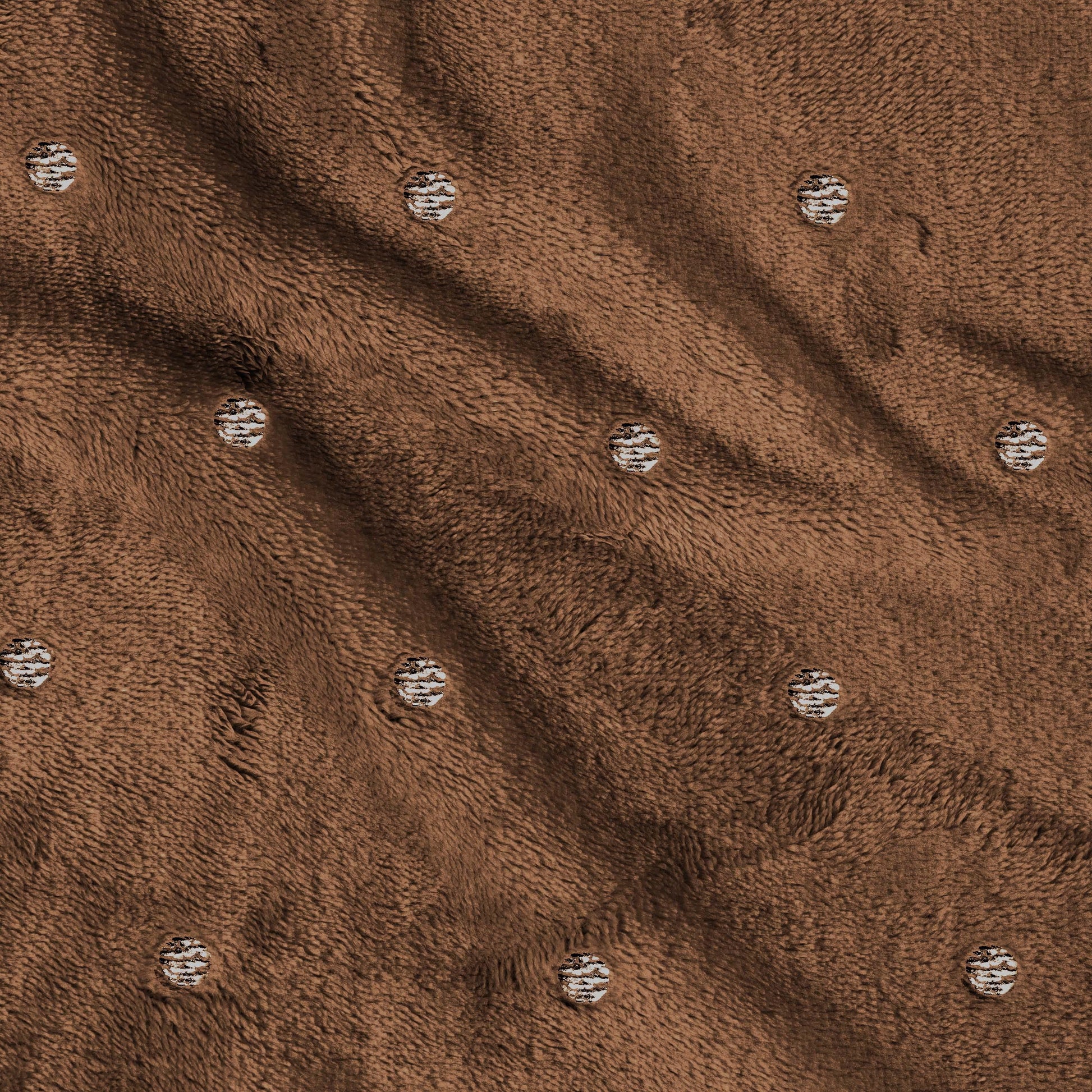 Fleece Plush Medium Weight Fluffy Soft Decorative Blanket Or Throw - Sepia