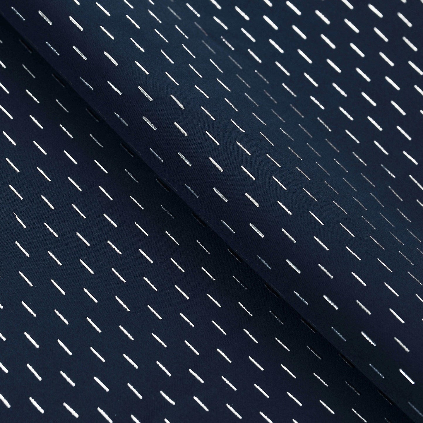Blackout Solid Shimmer Grommet Curtain Panel Set 42" - NavyBlue