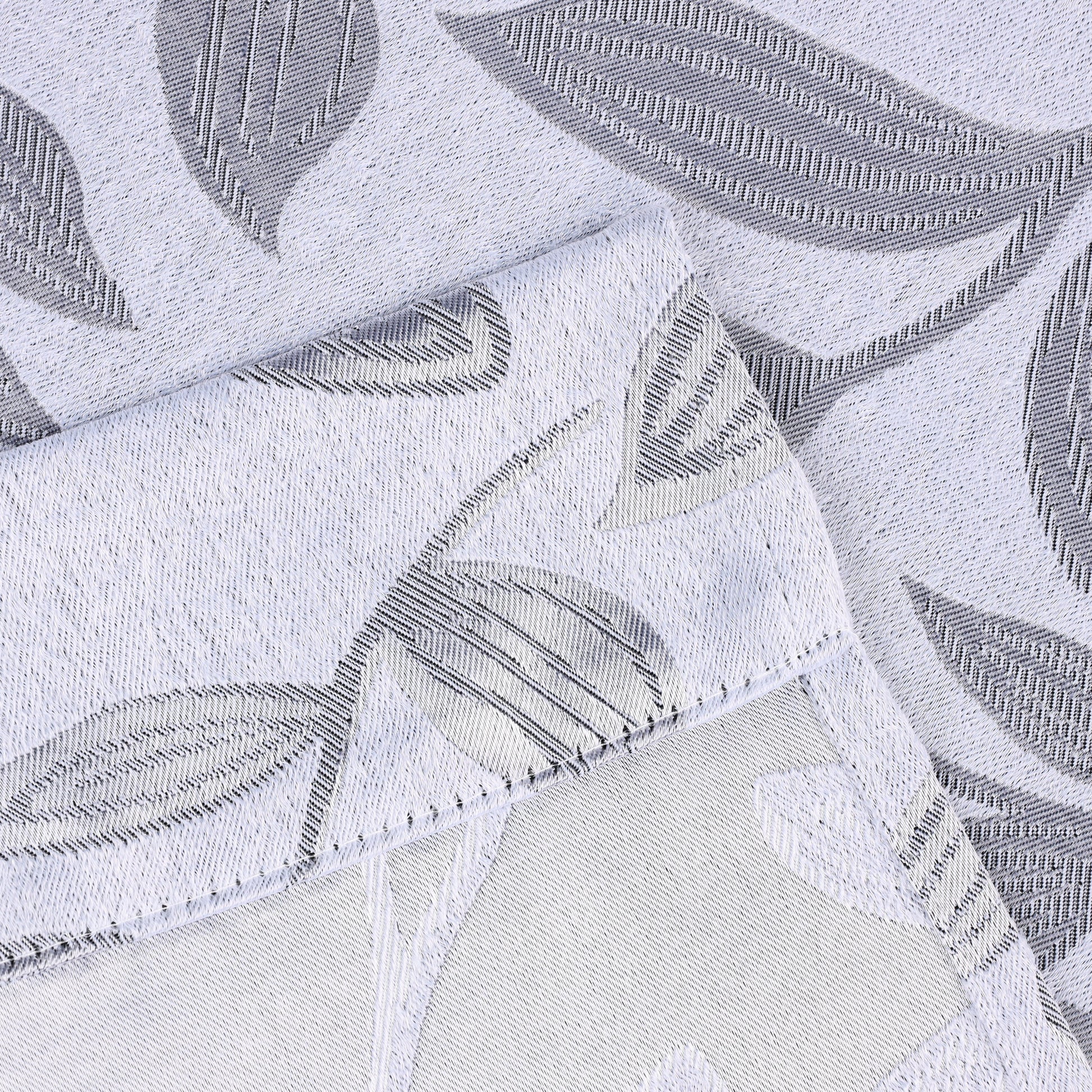 Leaves Room Darkening Grommet Blackout Curtain Panels, Set of 2 - Silver