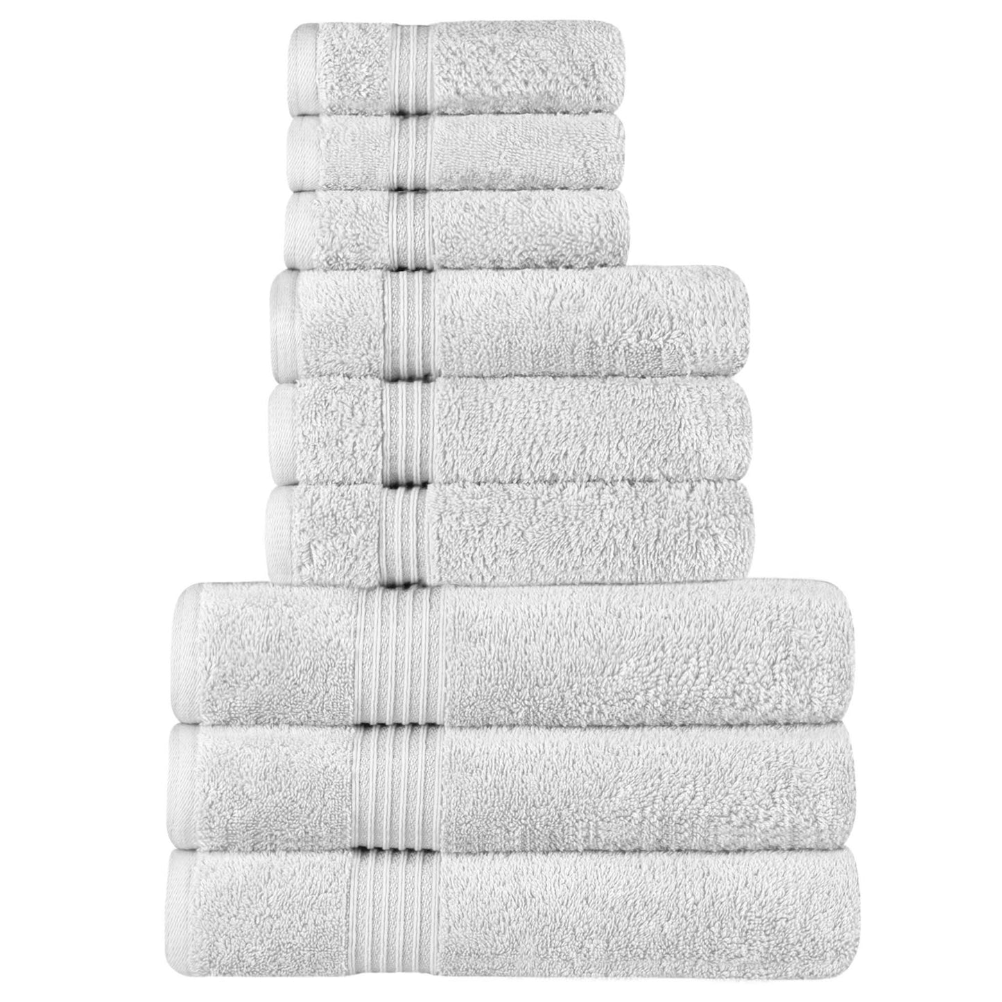 Heritage Egyptian Cotton Plush Absorbent Luxury 9 Piece Towel Set