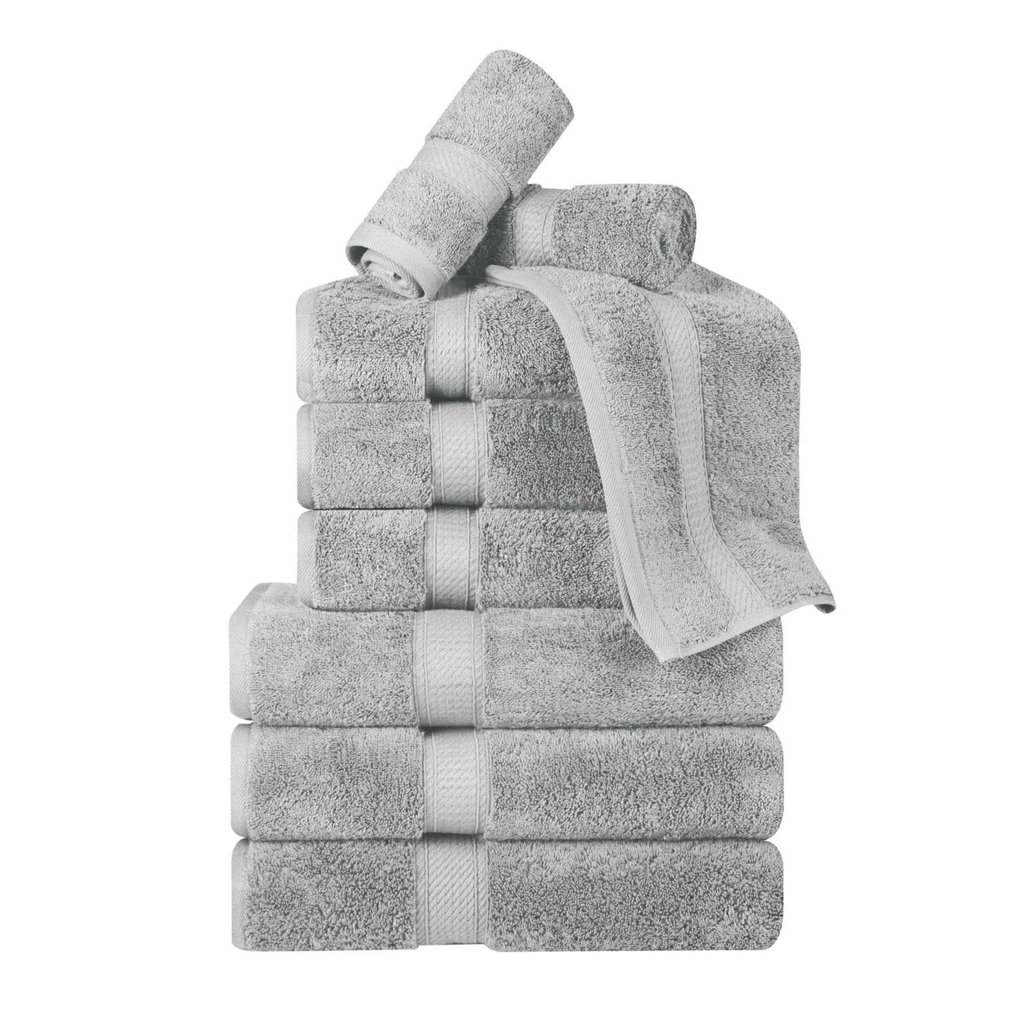 Madison Egyptian Cotton Pile Plush Heavyweight 9 Piece Towel Set