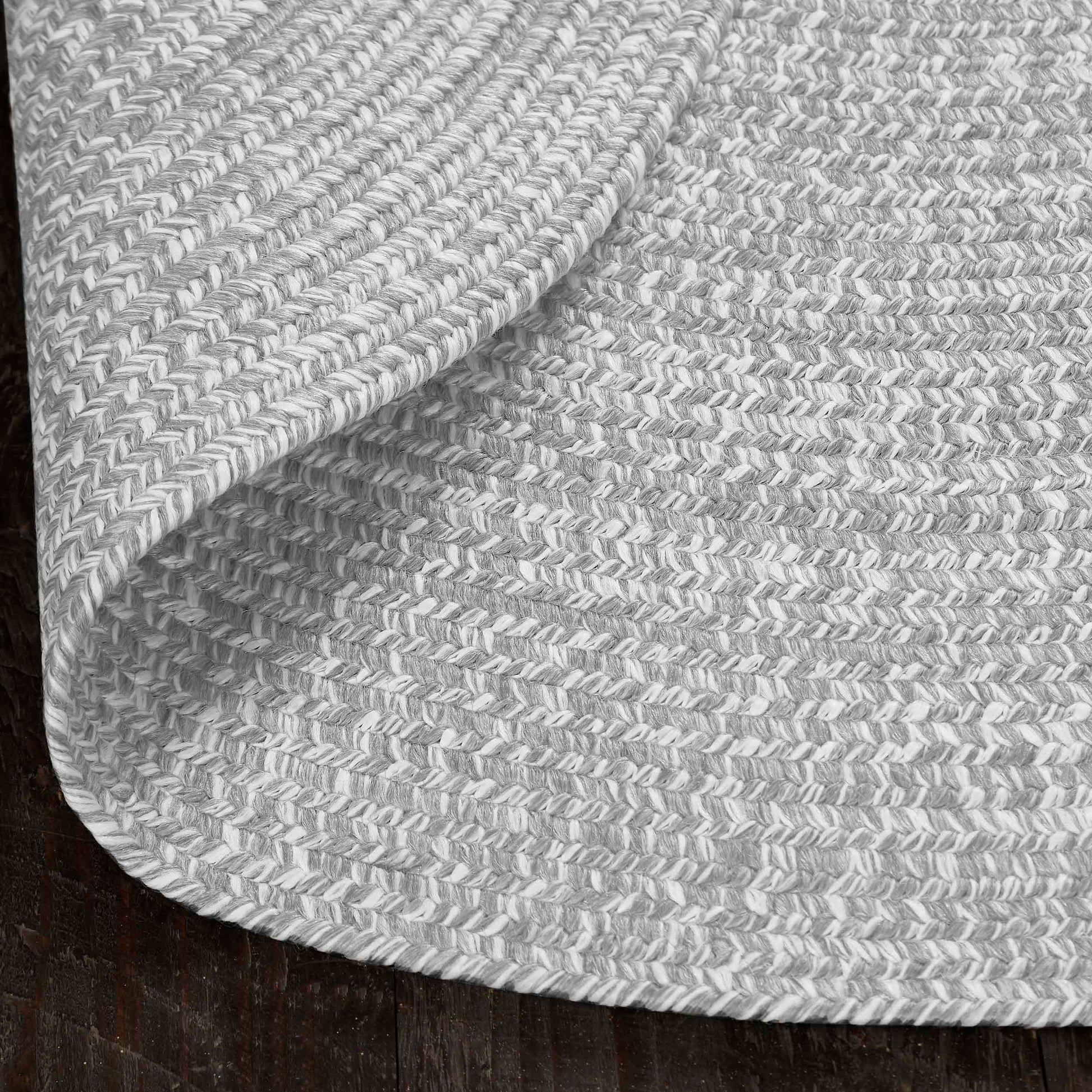 Reversible Braided Eco-Friendly Area Rug Indoor Outdoor Rugs - Slate/White
