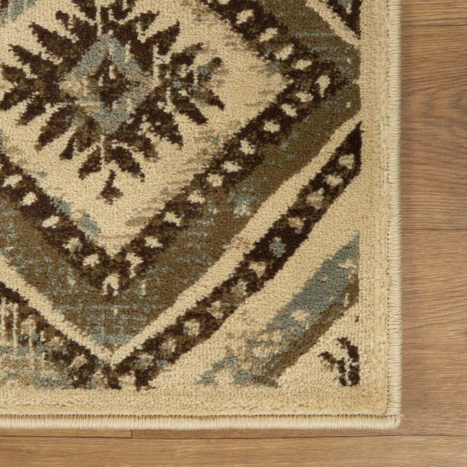 Losange Farmhouse Southwestern Diamonds Indoor Area Rug or Runner - Slate