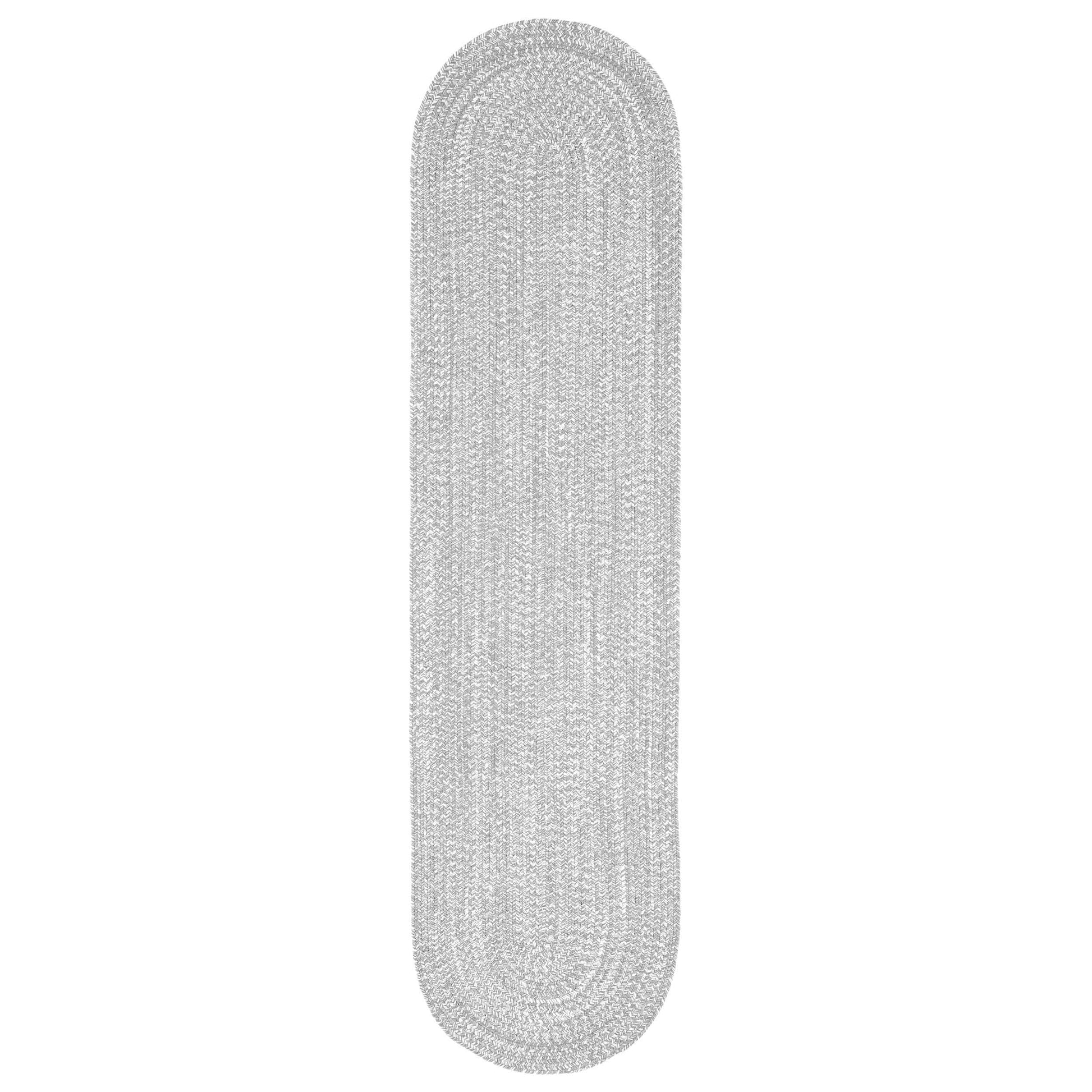 Reversible Braided Eco-Friendly Area Rug Indoor Outdoor Rugs - Slate/White