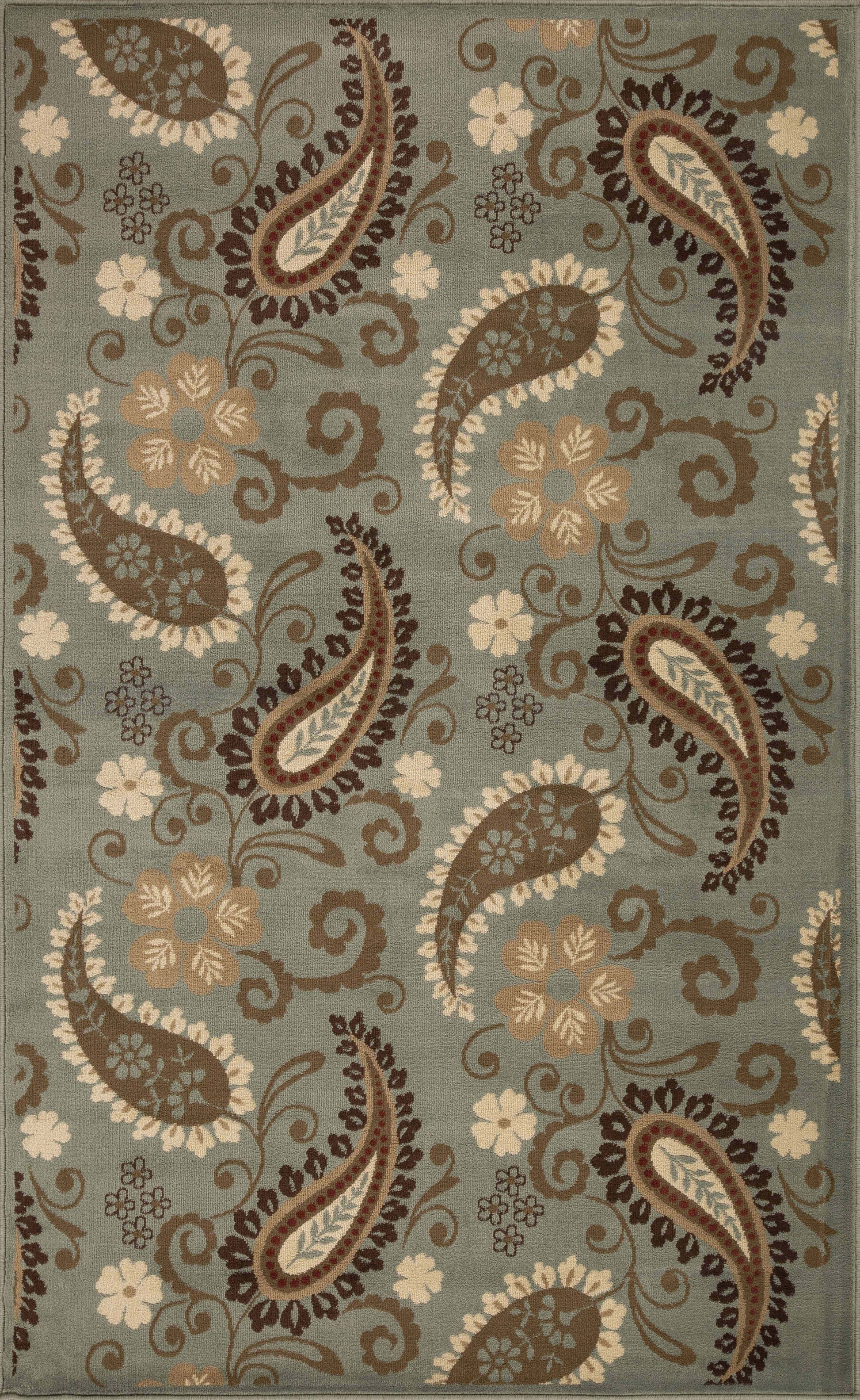 Parkway Vintage Floral Indoor Area Rug or Runner Rug - Slate