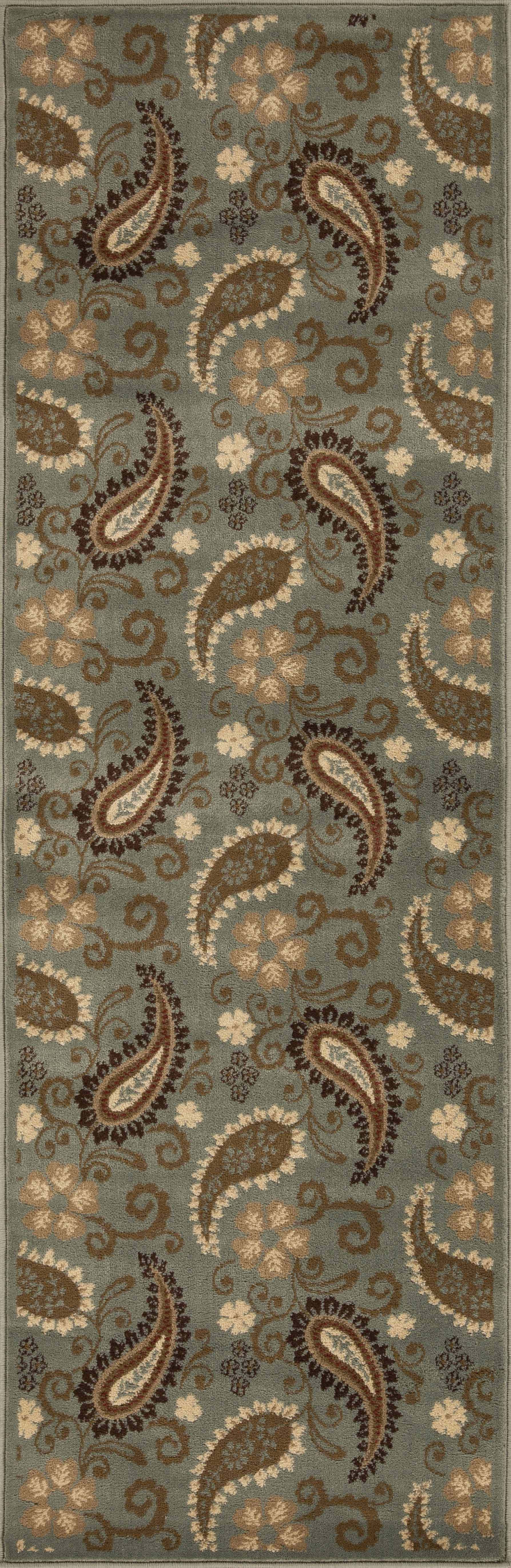 Parkway Vintage Floral Indoor Area Rug or Runner Rug - Slate