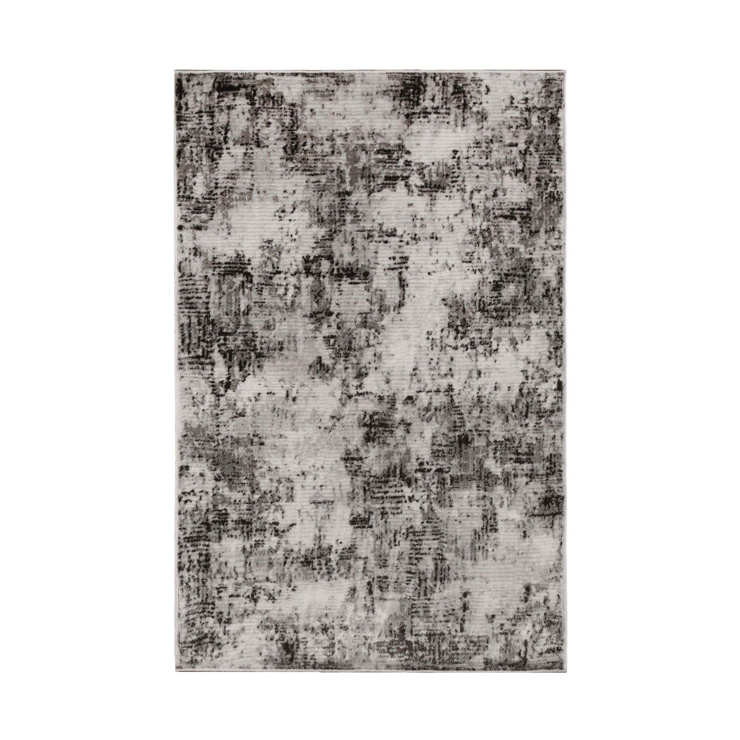 Euphemia Distressed Abstract Eclectic Modern Indoor Area Rug - Charcoal