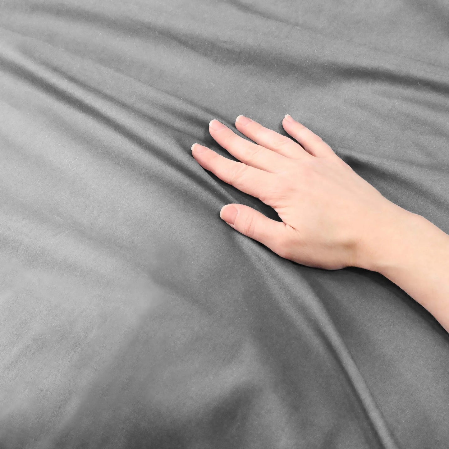 Cotton Percale Modern Traditional Duvet Cover Set - SmokedPearl
