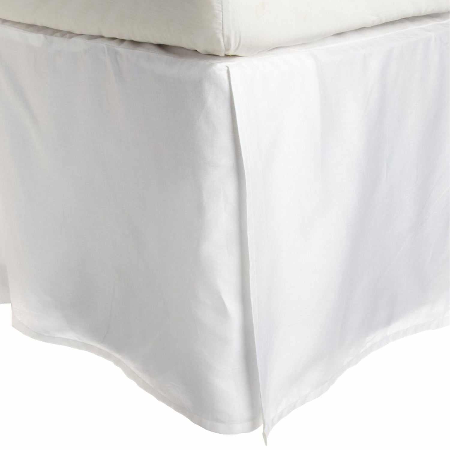 Solid Microfiber Wrinkle Free 15 Inch Drop Bed Skirt - White