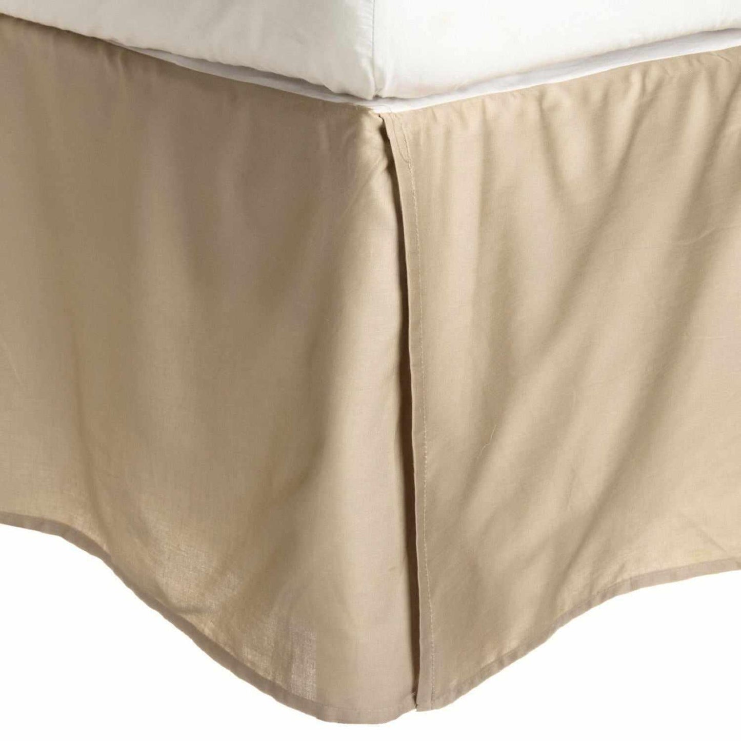 Solid Microfiber Wrinkle Free 15 Inch Drop Bed Skirt -Ivory