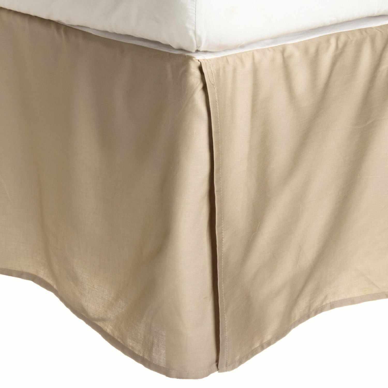 Solid Microfiber Wrinkle Free 15 Inch Drop Bed Skirt -Ivory