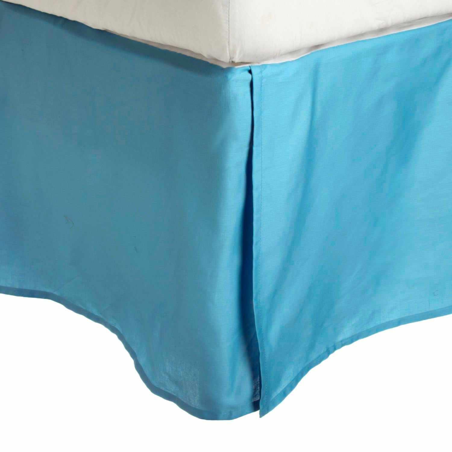 Solid Microfiber Wrinkle Free 15 Inch Drop Bed Skirt - Teal