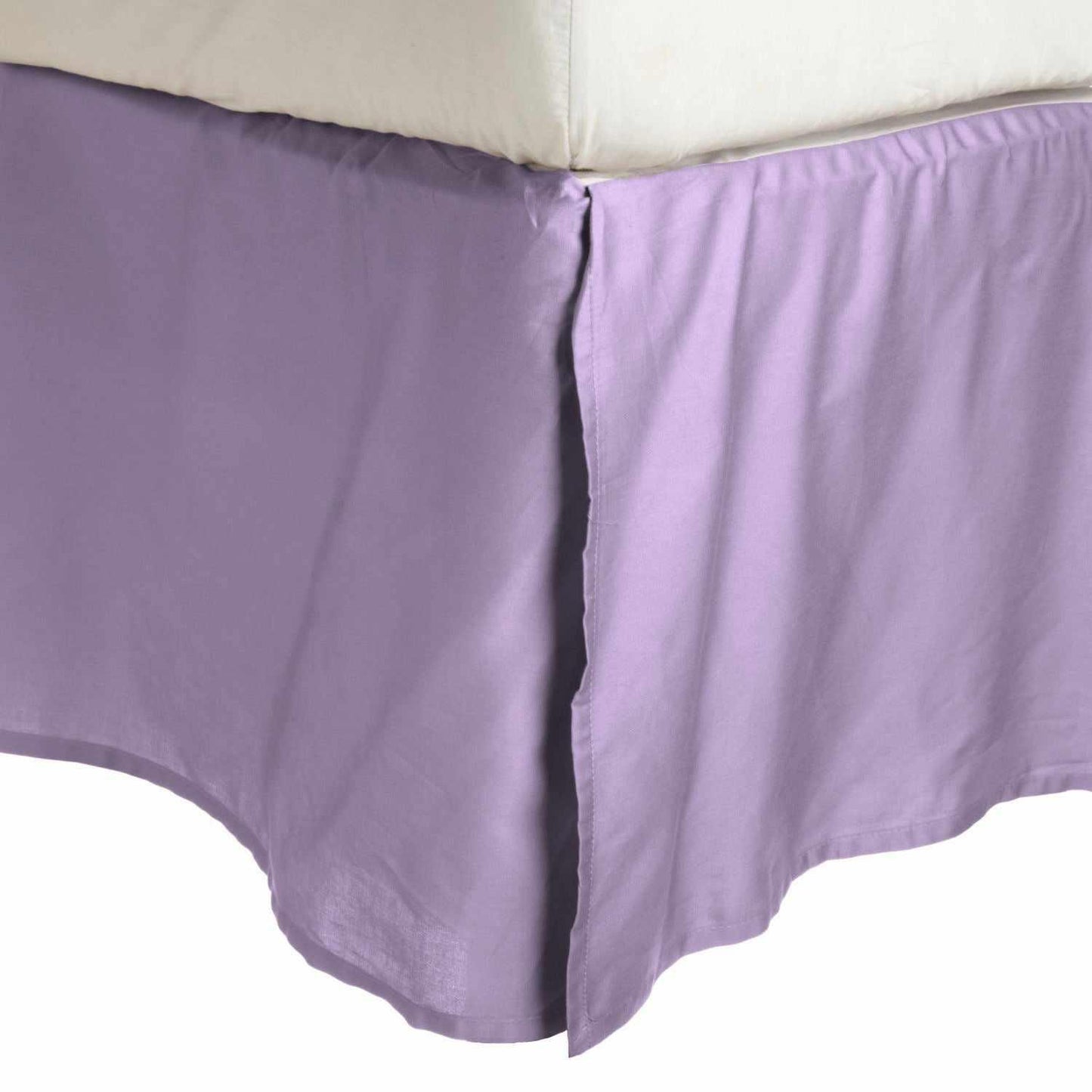 Solid Microfiber Wrinkle Free 15 Inch Drop Bed Skirt - Purple